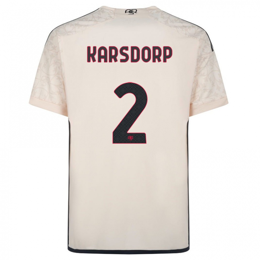 Kinder Rick Karsdorp #2 Cremefarben Auswärtstrikot Trikot 2023/24 T-Shirt Schweiz