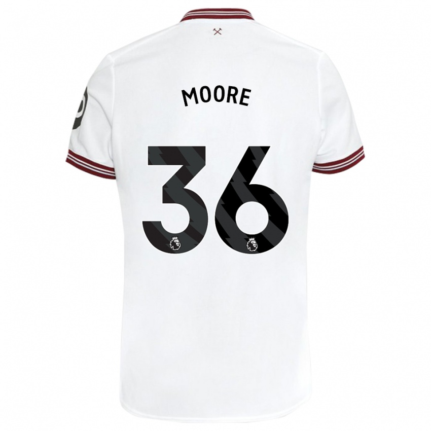 Herren Sean Moore #36 Weiß Auswärtstrikot Trikot 2023/24 T-Shirt Schweiz