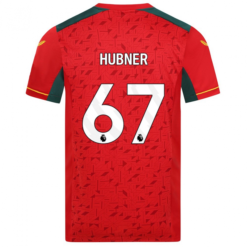 Herren Justin Hubner #67 Rot Auswärtstrikot Trikot 2023/24 T-Shirt Schweiz