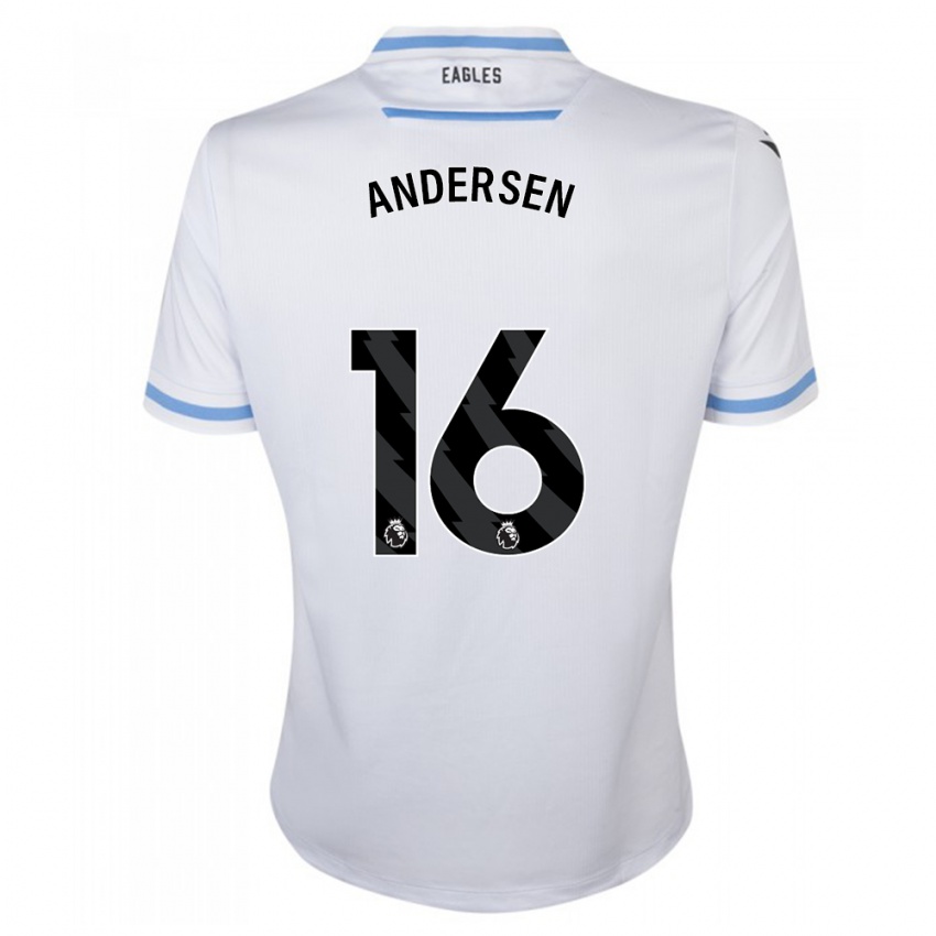 Herren Joachim Andersen #16 Weiß Auswärtstrikot Trikot 2023/24 T-Shirt Schweiz