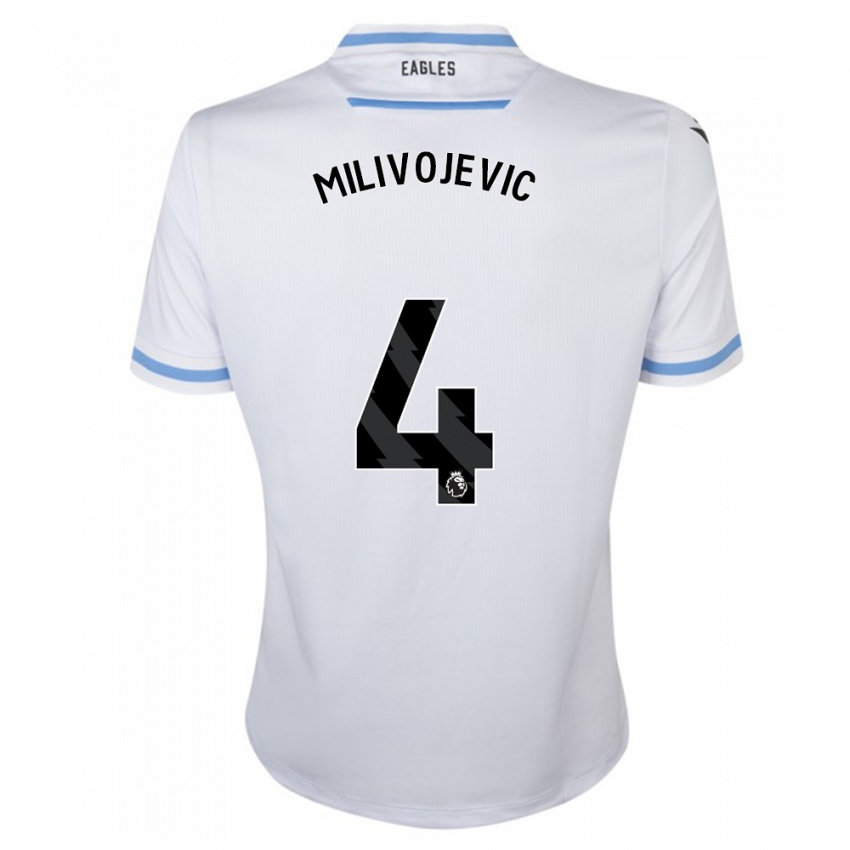 Herren Luka Milivojevic #4 Weiß Auswärtstrikot Trikot 2023/24 T-Shirt Schweiz