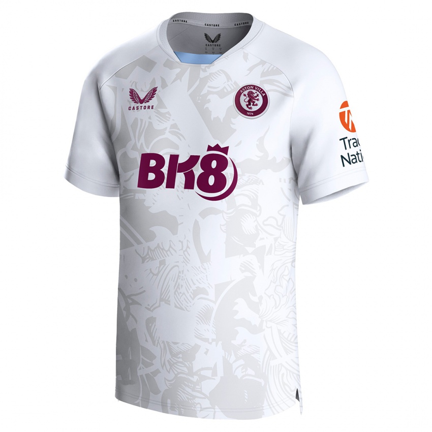 Homme Maillot Douglas Luiz #6 Blanc Tenues Extérieur 2023/24 T-Shirt Suisse