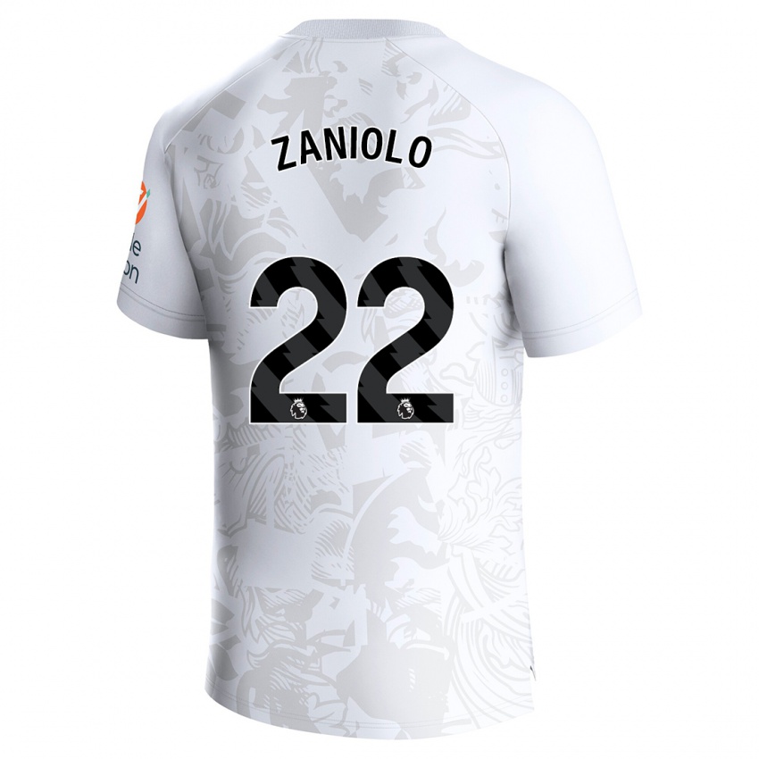 Herren Nicolo Zaniolo #22 Weiß Auswärtstrikot Trikot 2023/24 T-Shirt Schweiz