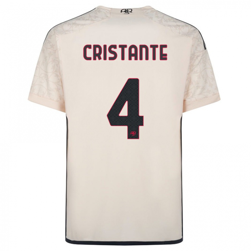 Herren Bryan Cristante #4 Cremefarben Auswärtstrikot Trikot 2023/24 T-Shirt Schweiz