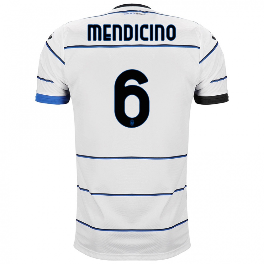 Herren Leonardo Mendicino #6 Weiß Auswärtstrikot Trikot 2023/24 T-Shirt Schweiz