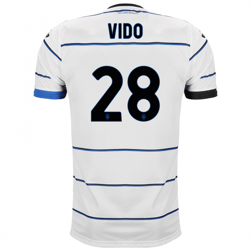 Herren Luca Vido #28 Weiß Auswärtstrikot Trikot 2023/24 T-Shirt Schweiz