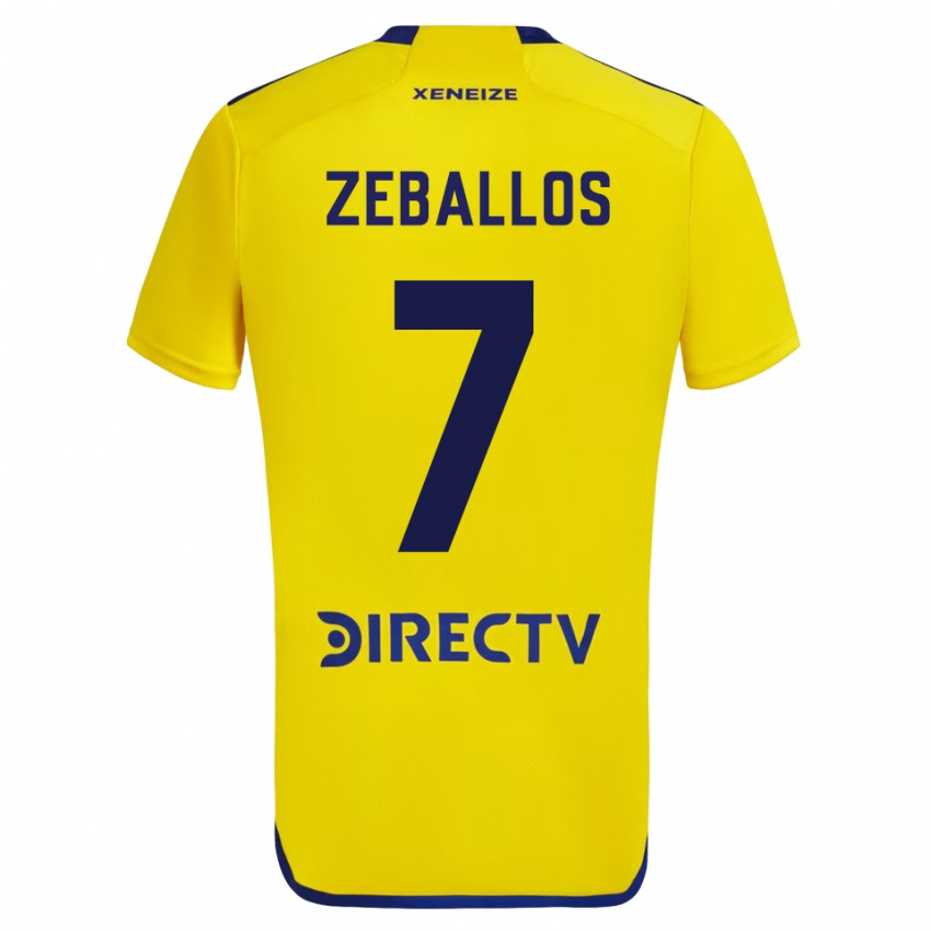 Herren Exequiel Zeballos #7 Gelb Auswärtstrikot Trikot 2023/24 T-Shirt Schweiz