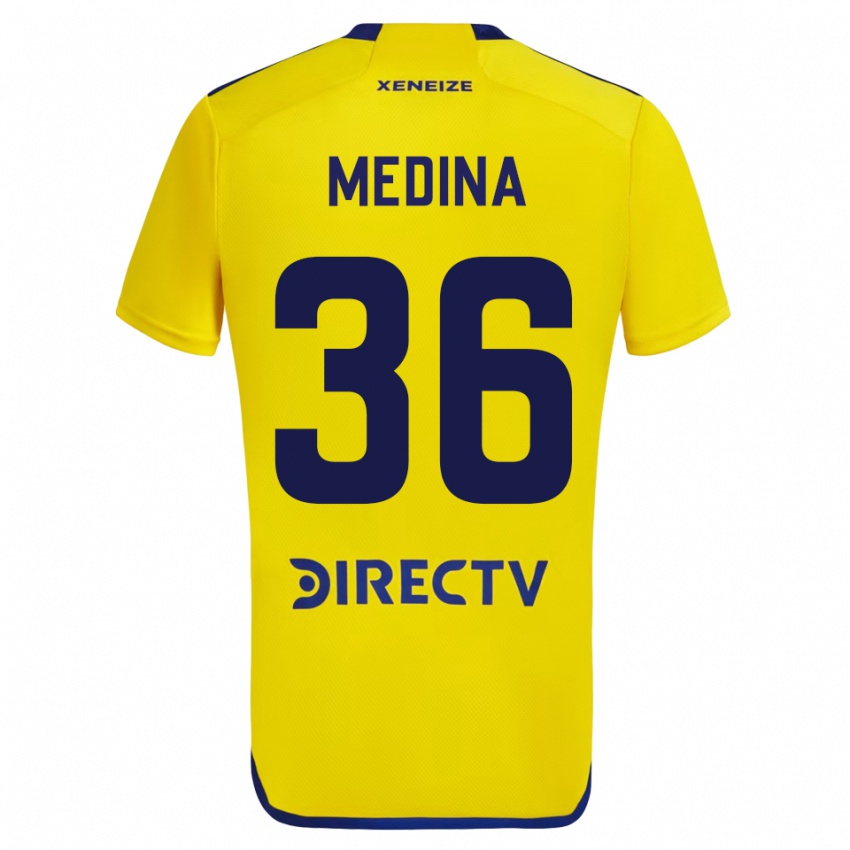Herren Cristian Medina #36 Gelb Auswärtstrikot Trikot 2023/24 T-Shirt Schweiz
