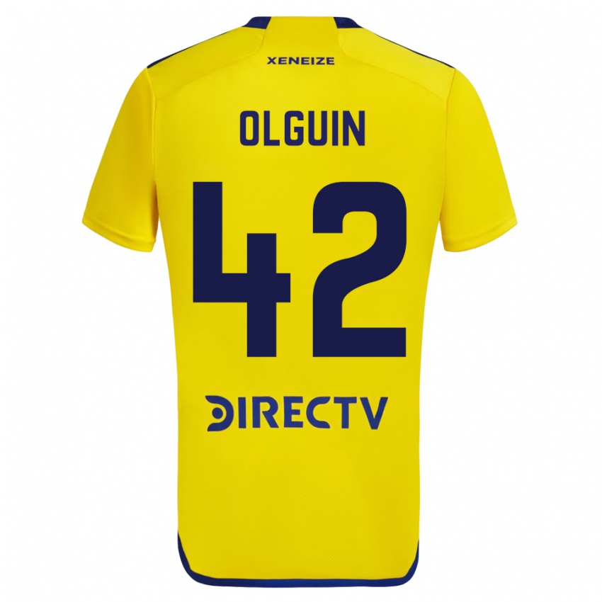 Herren Matias Olguin #42 Gelb Auswärtstrikot Trikot 2023/24 T-Shirt Schweiz