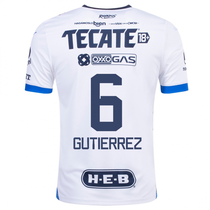 Herren Edson Gutierrez #6 Weiß Auswärtstrikot Trikot 2023/24 T-Shirt Schweiz