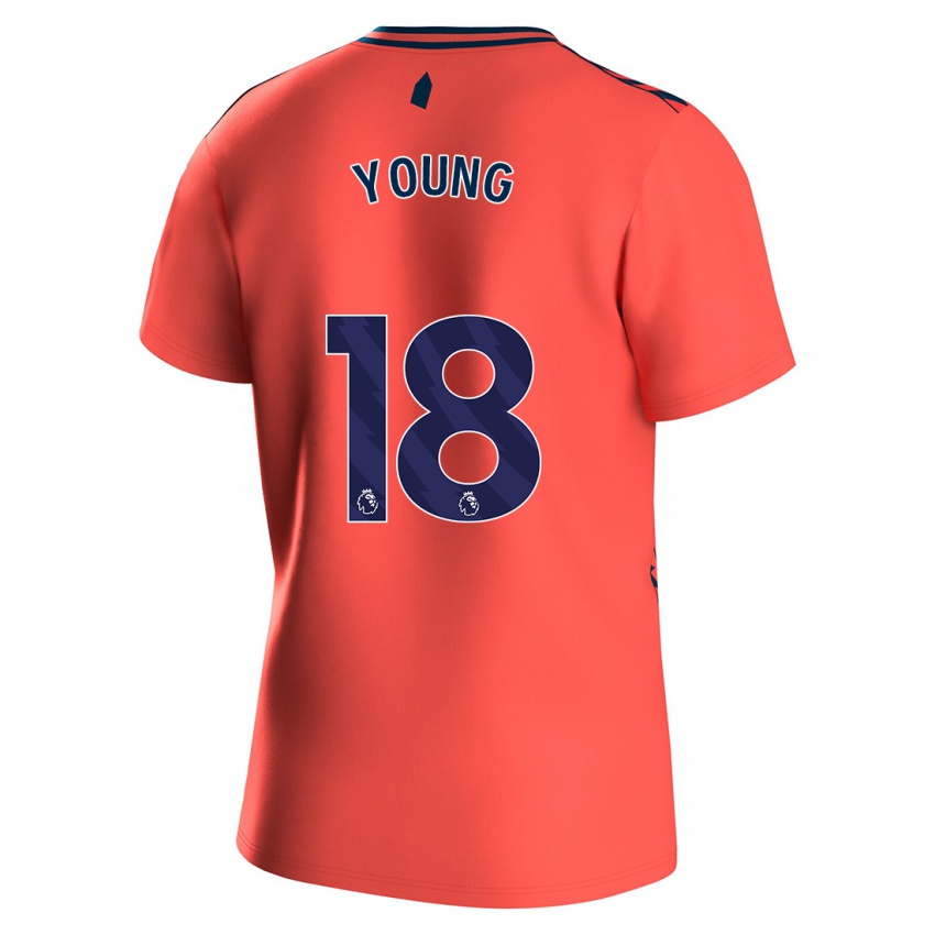 Damen Ashley Young #18 Koralle Auswärtstrikot Trikot 2023/24 T-Shirt Schweiz