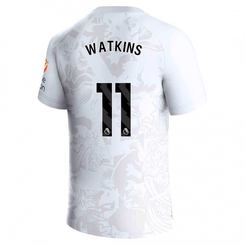 Damen Ollie Watkins #11 Weiß Auswärtstrikot Trikot 2023/24 T-Shirt Schweiz