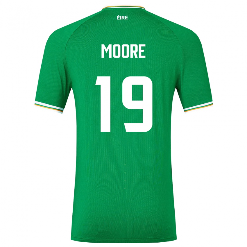 Kinder Irische Sean Moore #19 Grün Heimtrikot Trikot 24-26 T-Shirt Schweiz