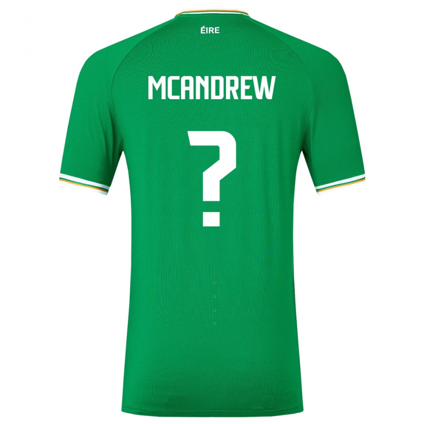 Kinder Irische Niall Mcandrew #0 Grün Heimtrikot Trikot 24-26 T-Shirt Schweiz