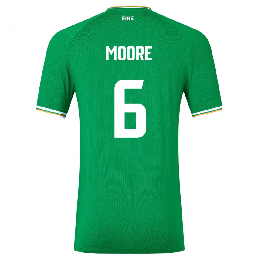Kinder Irische Matthew Moore #6 Grün Heimtrikot Trikot 24-26 T-Shirt Schweiz