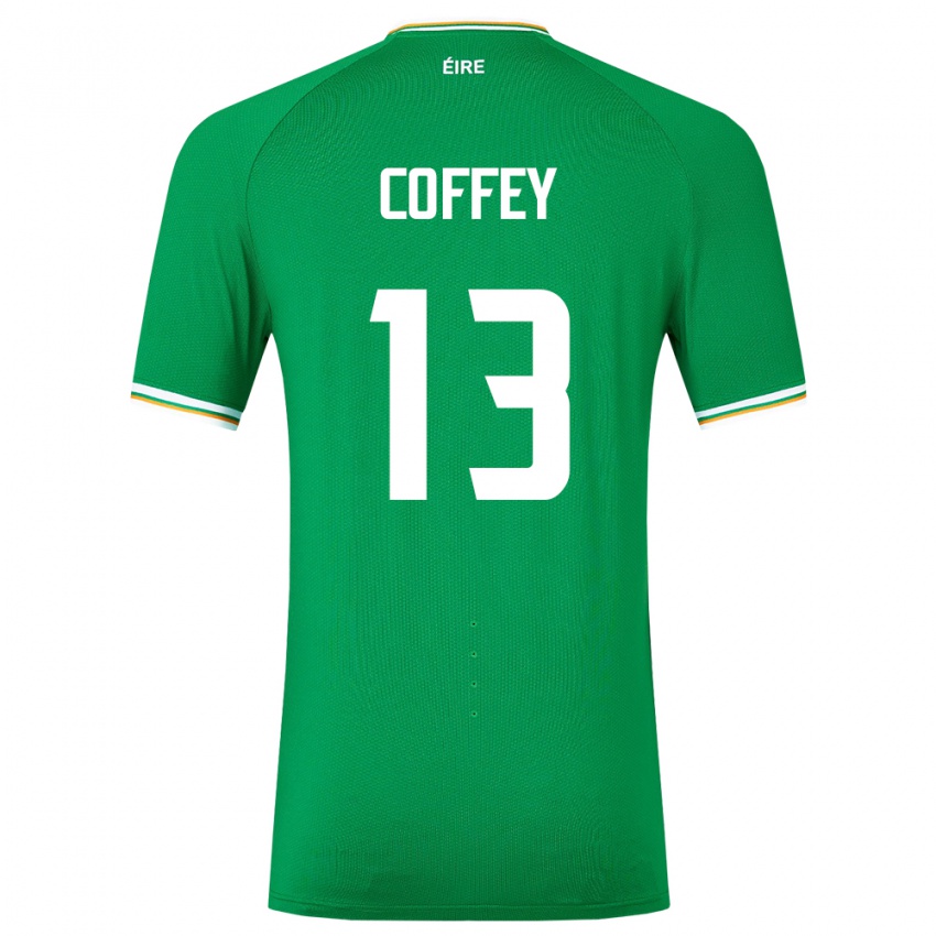 Kinder Irische Fiachra Coffey #13 Grün Heimtrikot Trikot 24-26 T-Shirt Schweiz