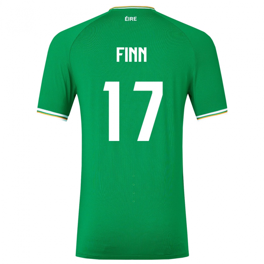 Kinder Irische Jamie Finn #17 Grün Heimtrikot Trikot 24-26 T-Shirt Schweiz