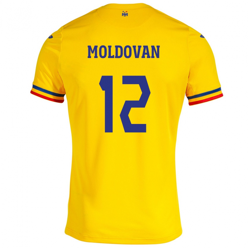 Kinder Rumänische Horaţiu Moldovan #12 Gelb Heimtrikot Trikot 24-26 T-Shirt Schweiz