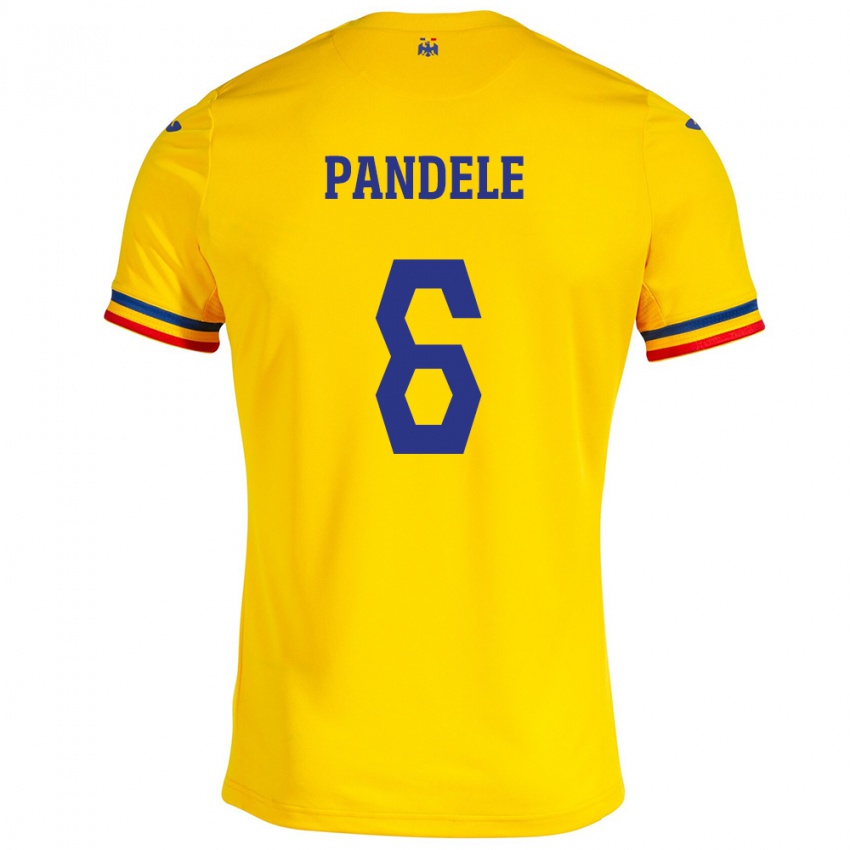 Kinder Rumänische Andrei Pandele #6 Gelb Heimtrikot Trikot 24-26 T-Shirt Schweiz