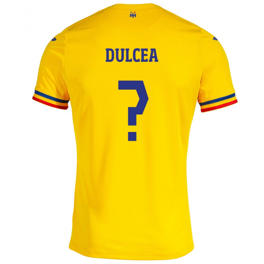 Kinder Rumänische Patrick Dulcea #0 Gelb Heimtrikot Trikot 24-26 T-Shirt Schweiz