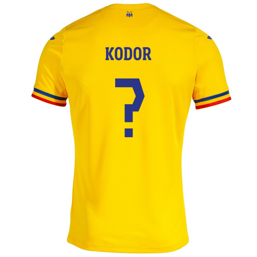 Kinder Rumänische Jason Kodor #0 Gelb Heimtrikot Trikot 24-26 T-Shirt Schweiz