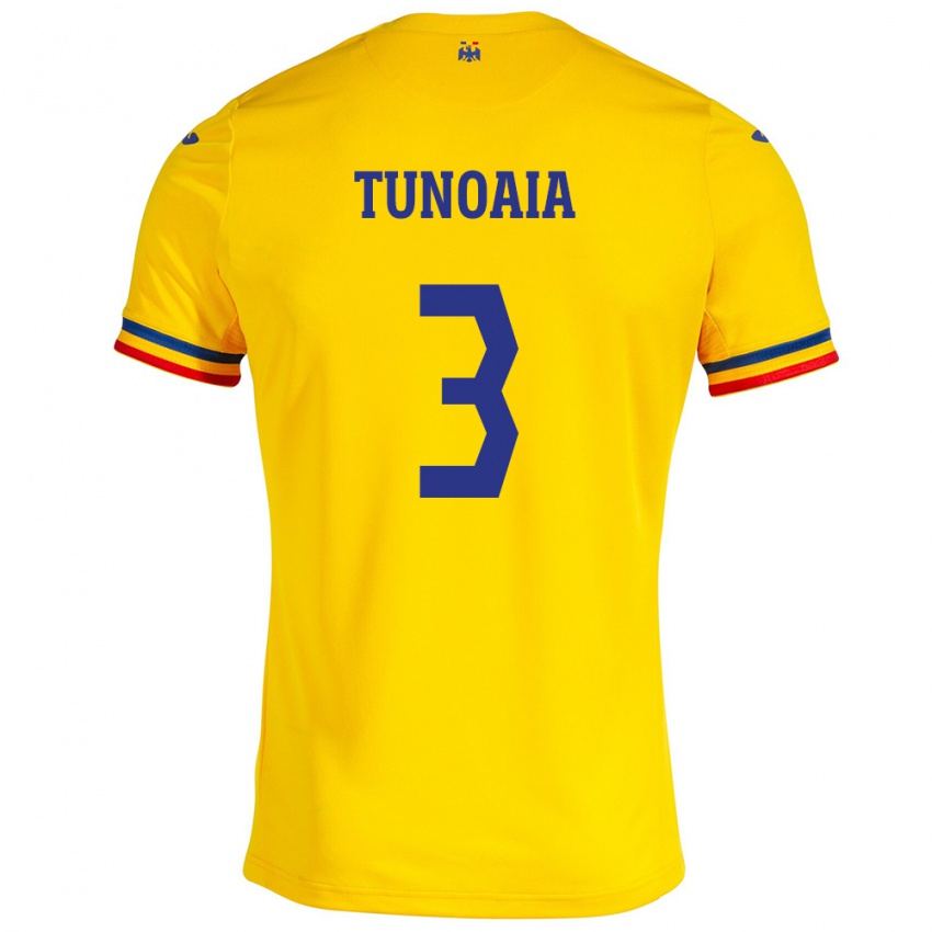 Kinder Rumänische Alexandra Tunoaia #3 Gelb Heimtrikot Trikot 24-26 T-Shirt Schweiz