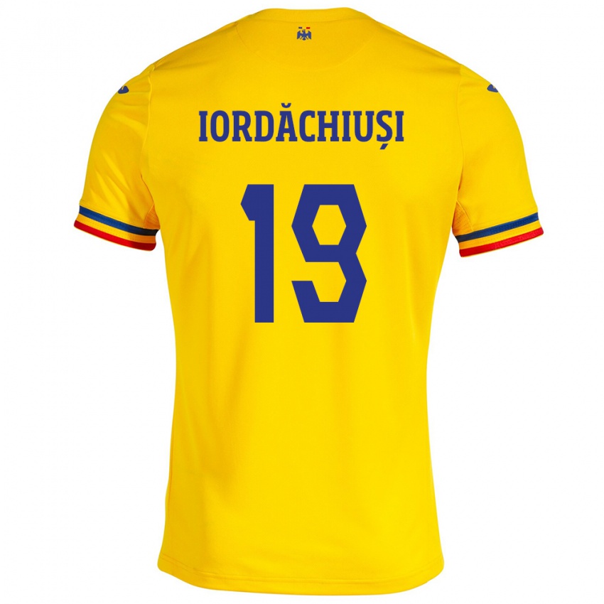 Kinder Rumänische Olga Iordăchiuși #19 Gelb Heimtrikot Trikot 24-26 T-Shirt Schweiz