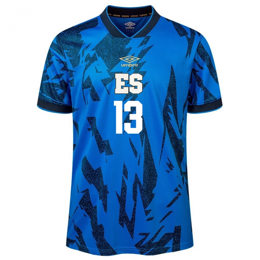 Kinder El Salvador Tereso Benítez #13 Blau Heimtrikot Trikot 24-26 T-Shirt Schweiz