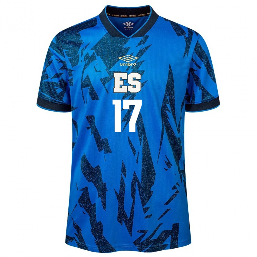 Kinder El Salvador Eduardo Rivas #17 Blau Heimtrikot Trikot 24-26 T-Shirt Schweiz