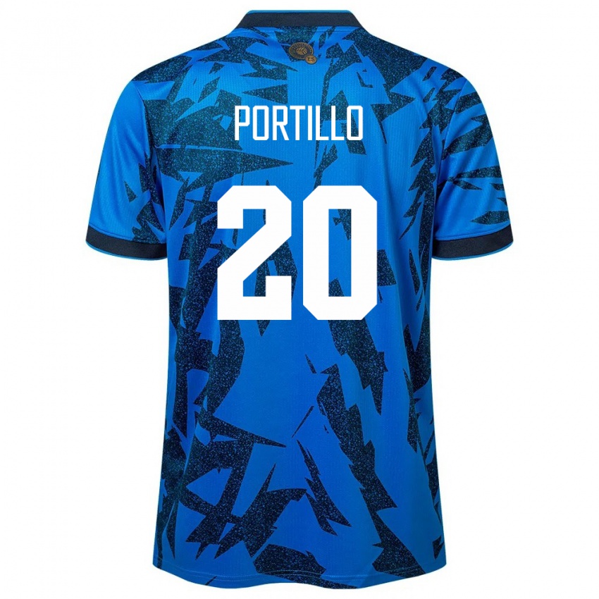 Kinder El Salvador Isaac Portillo #20 Blau Heimtrikot Trikot 24-26 T-Shirt Schweiz