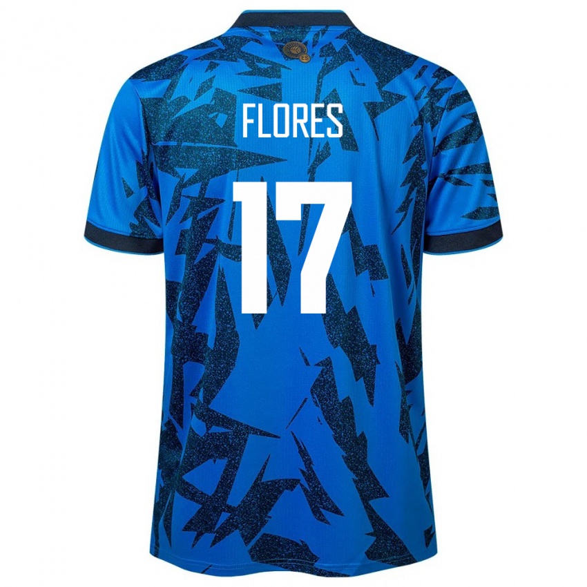 Kinder El Salvador Diego Flores #17 Blau Heimtrikot Trikot 24-26 T-Shirt Schweiz