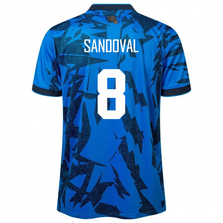 Kinder El Salvador Emerson Sandoval #8 Blau Heimtrikot Trikot 24-26 T-Shirt Schweiz