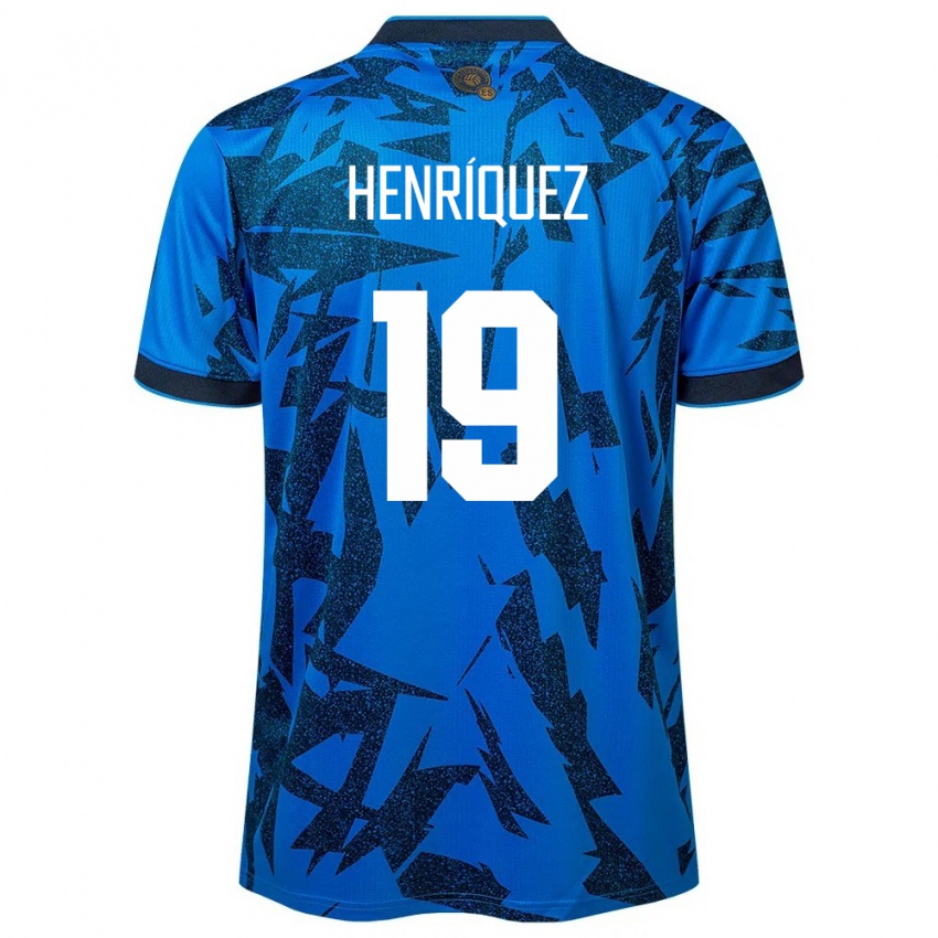 Kinder El Salvador Alejandro Henríquez #19 Blau Heimtrikot Trikot 24-26 T-Shirt Schweiz