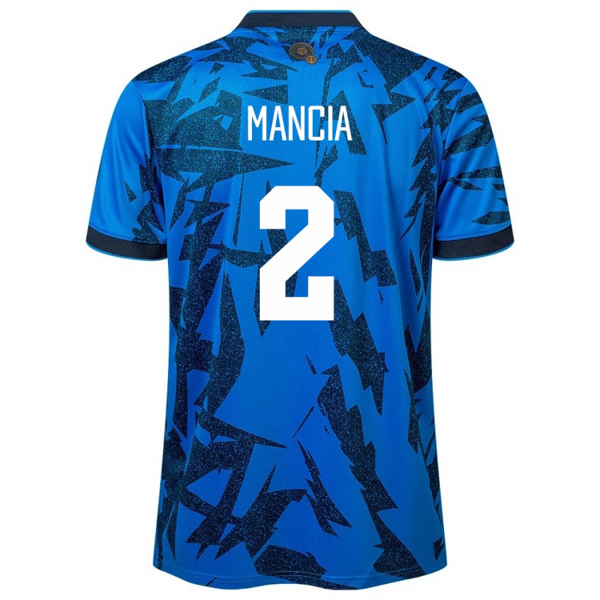 Kinder El Salvador Steven Mancia #2 Blau Heimtrikot Trikot 24-26 T-Shirt Schweiz