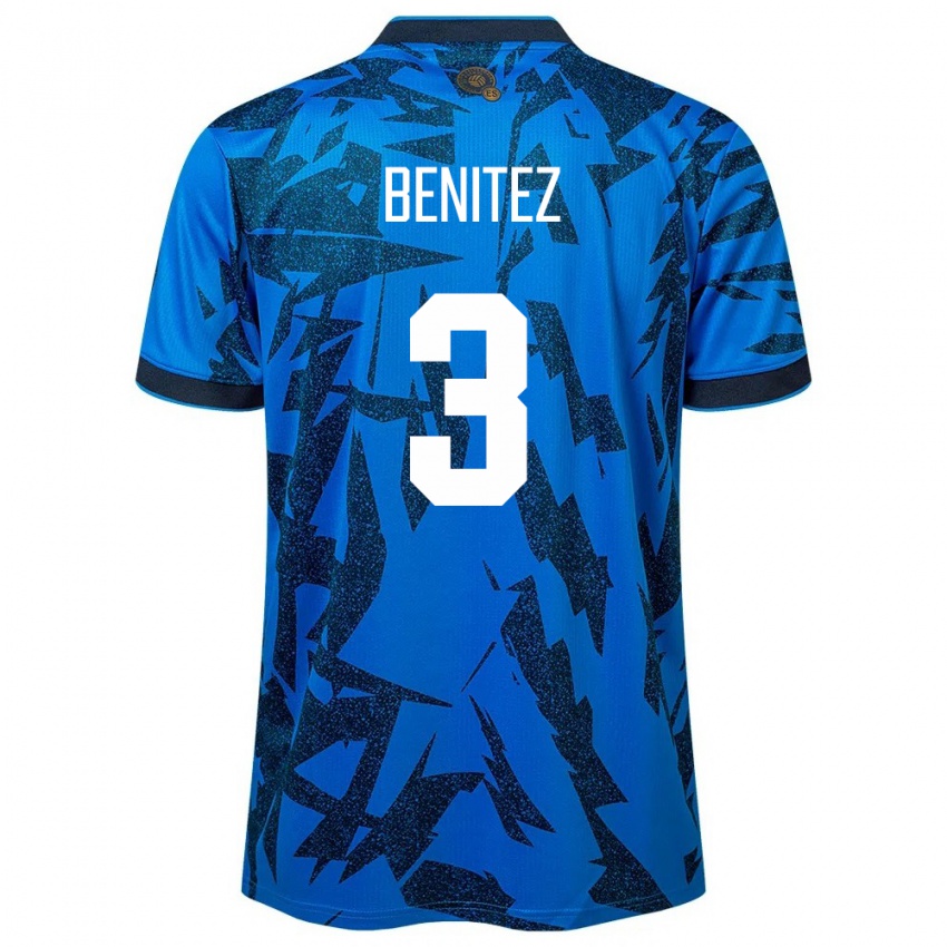 Kinder El Salvador Carolina Benitez #3 Blau Heimtrikot Trikot 24-26 T-Shirt Schweiz