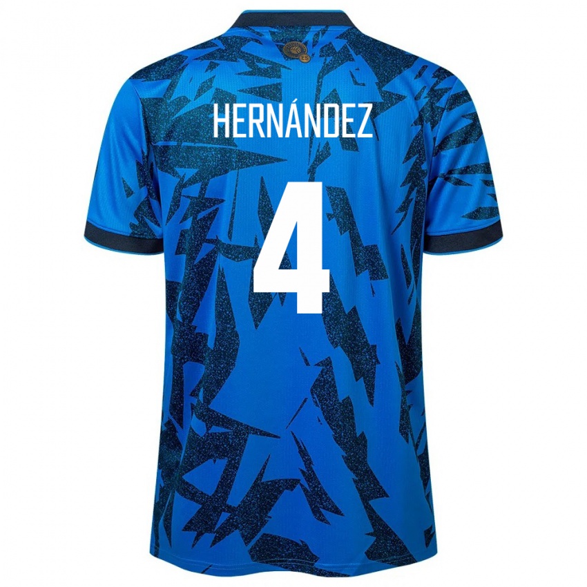 Kinder El Salvador Elaily Hernández #4 Blau Heimtrikot Trikot 24-26 T-Shirt Schweiz