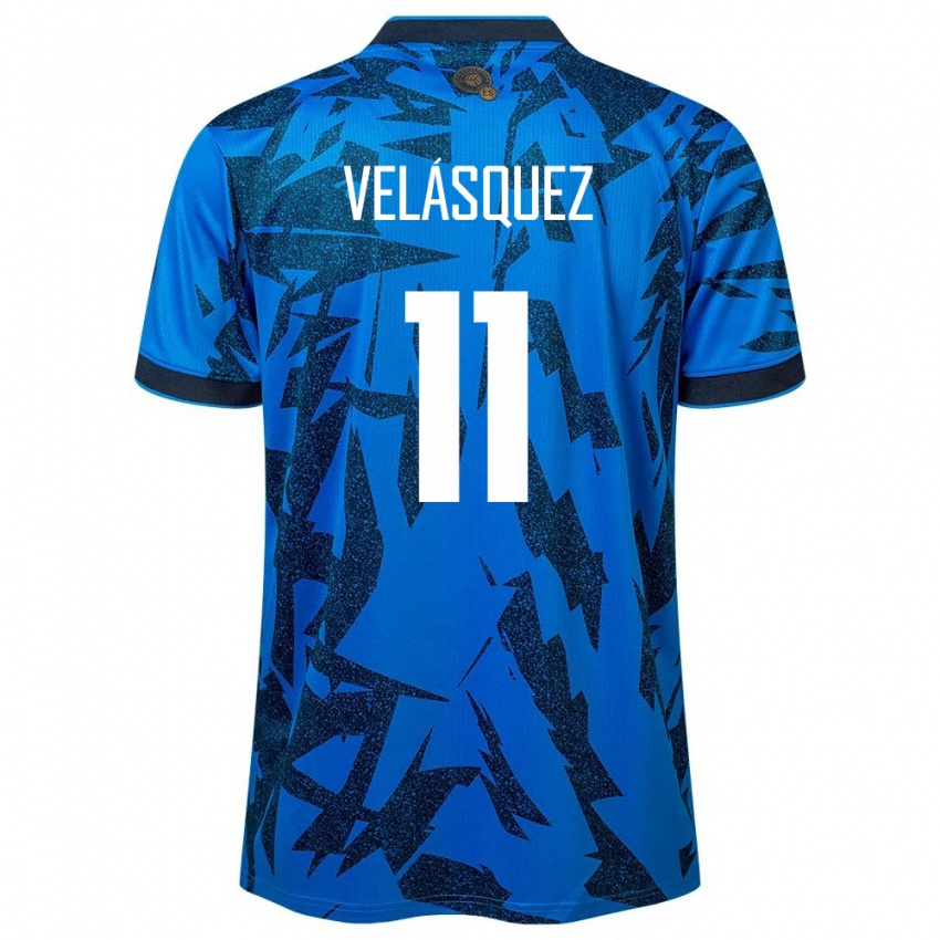 Kinder El Salvador Jackeline Velásquez #11 Blau Heimtrikot Trikot 24-26 T-Shirt Schweiz