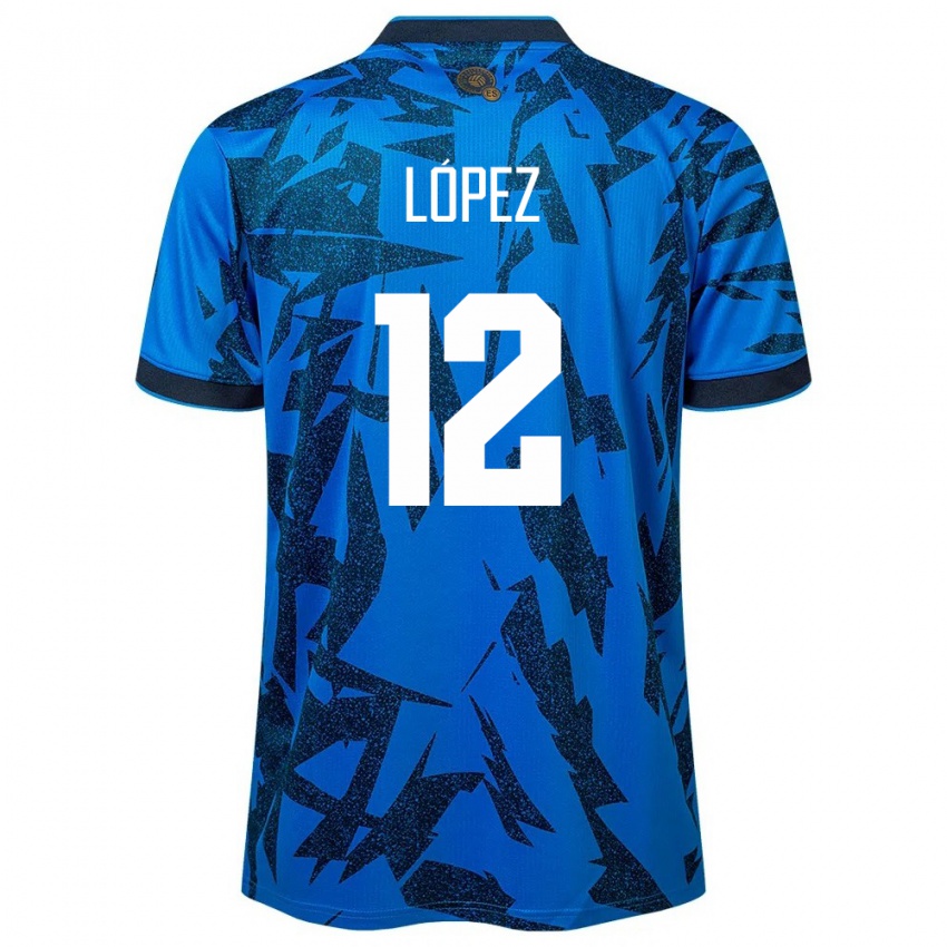 Kinder El Salvador Abigaíl López #12 Blau Heimtrikot Trikot 24-26 T-Shirt Schweiz