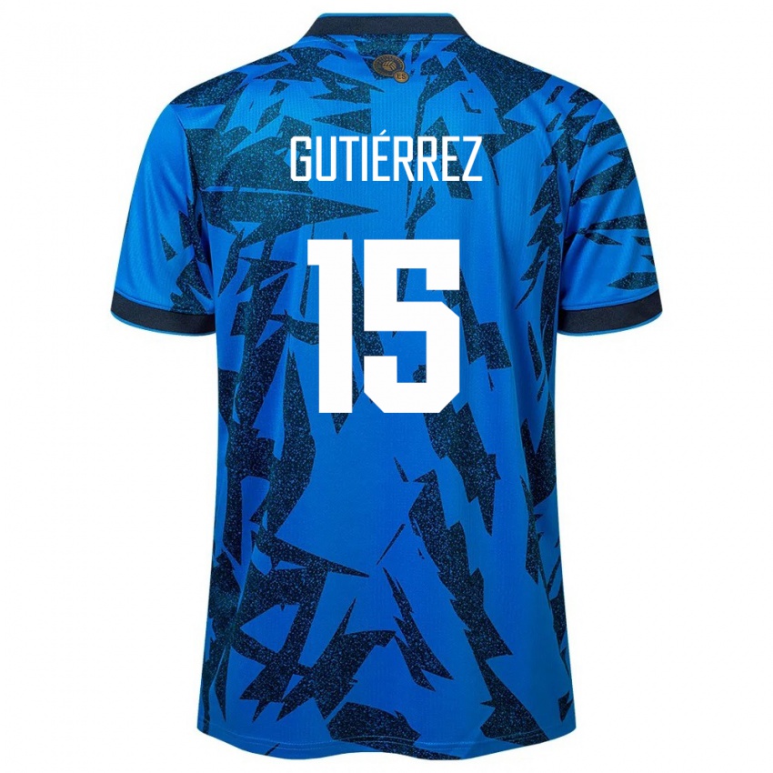 Kinder El Salvador Danya Gutiérrez #15 Blau Heimtrikot Trikot 24-26 T-Shirt Schweiz