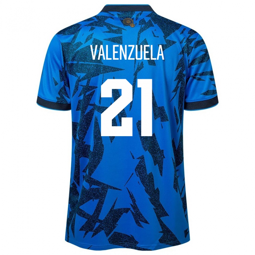 Kinder El Salvador Ana Valenzuela #21 Blau Heimtrikot Trikot 24-26 T-Shirt Schweiz