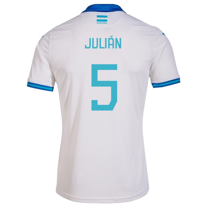 Kinder Honduras Julián Martínez #5 Weiß Heimtrikot Trikot 24-26 T-Shirt Schweiz