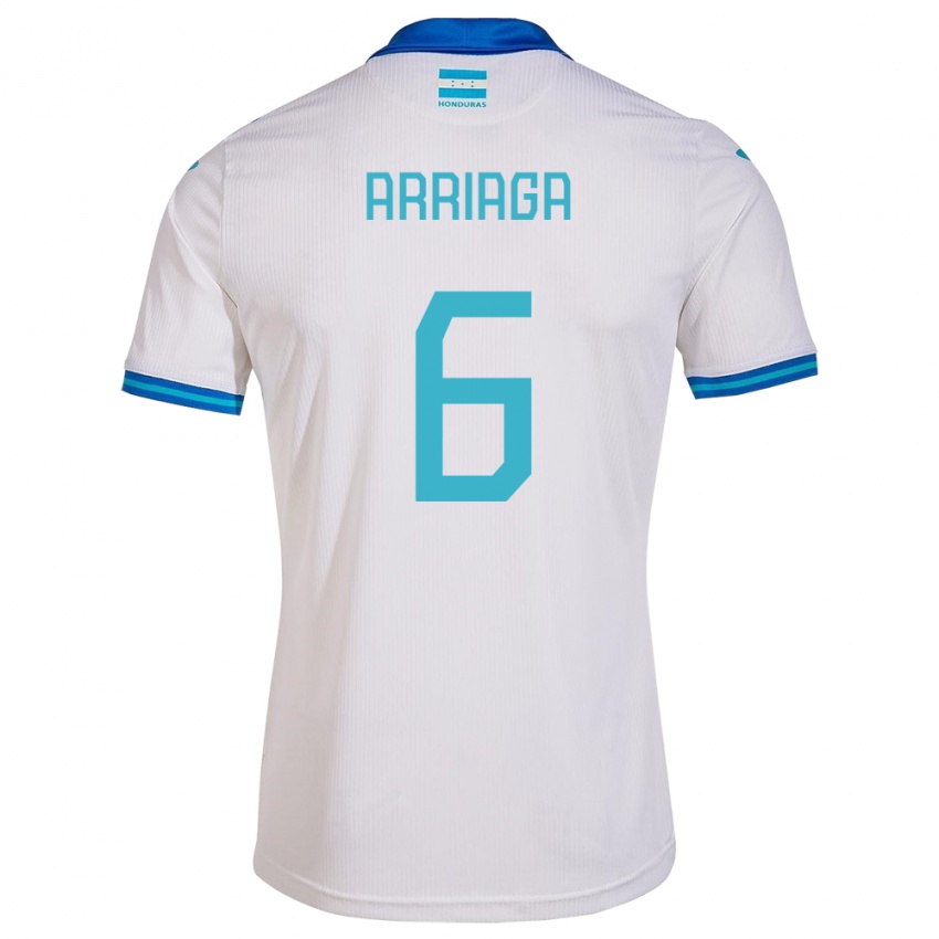 Kinder Honduras Javier Arriaga #6 Weiß Heimtrikot Trikot 24-26 T-Shirt Schweiz