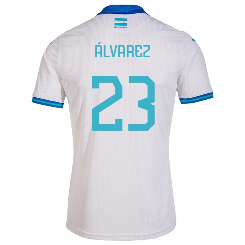 Kinder Honduras Jorge Álvarez #23 Weiß Heimtrikot Trikot 24-26 T-Shirt Schweiz