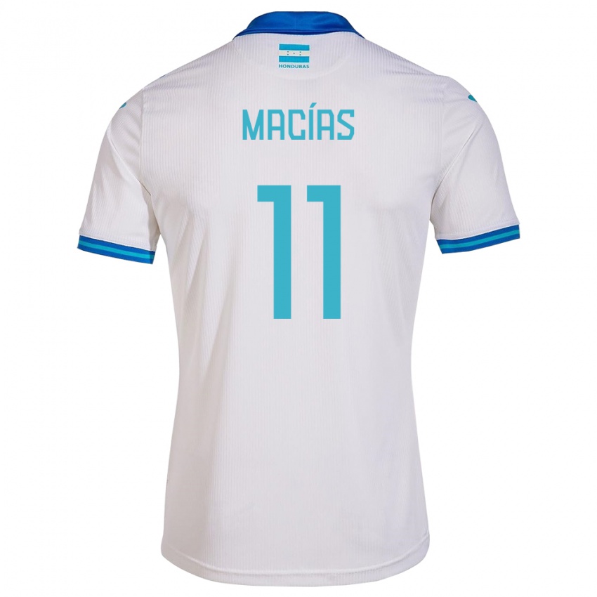 Kinder Honduras Jefryn Macías #11 Weiß Heimtrikot Trikot 24-26 T-Shirt Schweiz