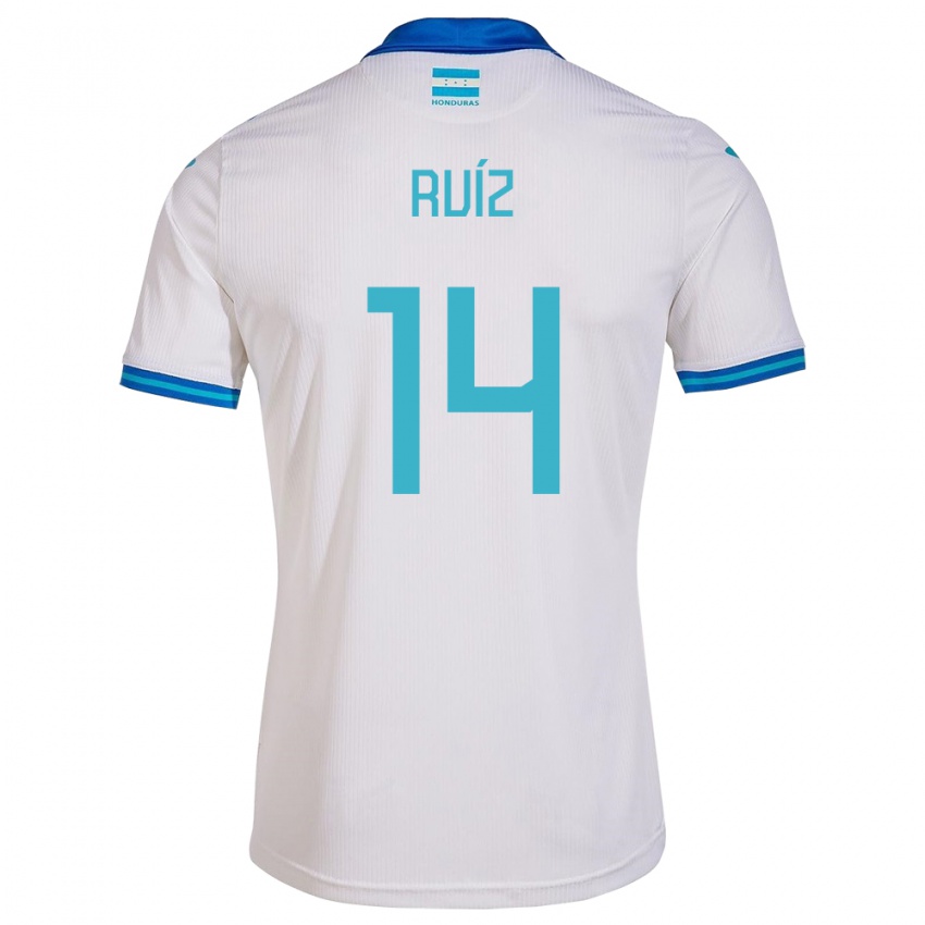 Kinder Honduras David Ruíz #14 Weiß Heimtrikot Trikot 24-26 T-Shirt Schweiz