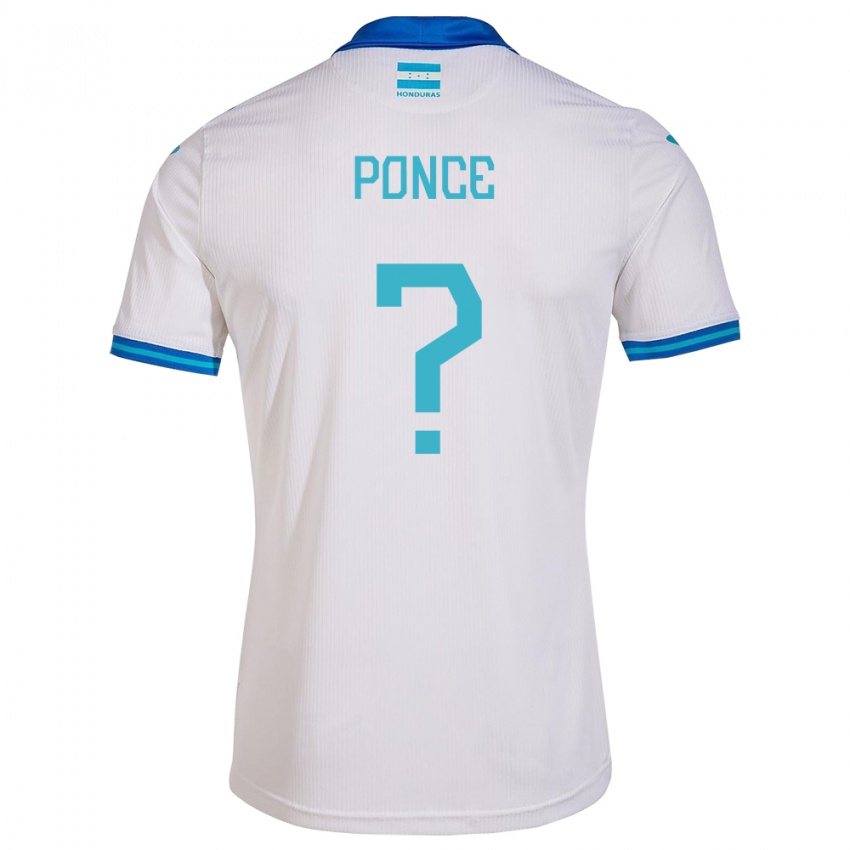 Kinder Honduras Justin Ponce #0 Weiß Heimtrikot Trikot 24-26 T-Shirt Schweiz