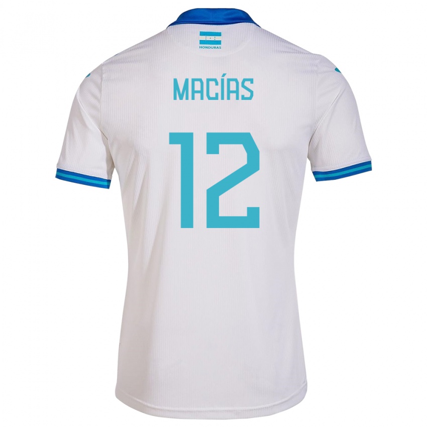 Kinder Honduras Owen Macías #12 Weiß Heimtrikot Trikot 24-26 T-Shirt Schweiz