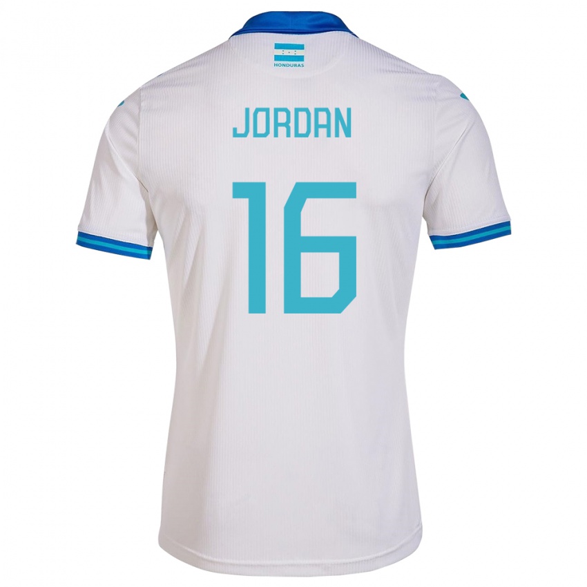 Kinder Honduras Jordan García #16 Weiß Heimtrikot Trikot 24-26 T-Shirt Schweiz