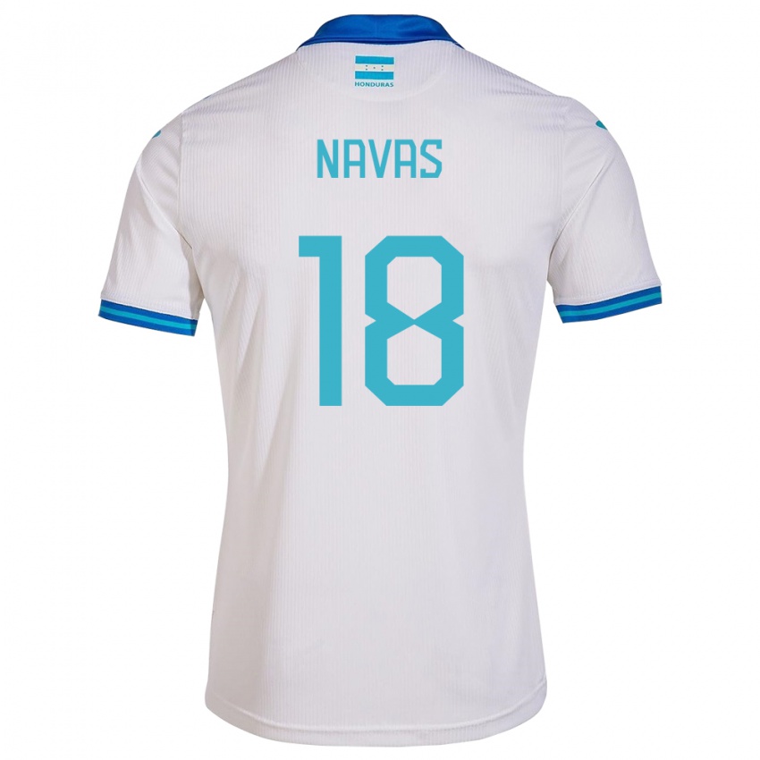 Kinder Honduras Johan Navas #18 Weiß Heimtrikot Trikot 24-26 T-Shirt Schweiz