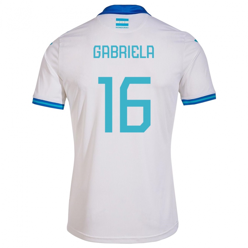 Kinder Honduras Gabriela García #16 Weiß Heimtrikot Trikot 24-26 T-Shirt Schweiz